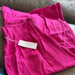 Sienna Sky Fuchsia Buttoned Top